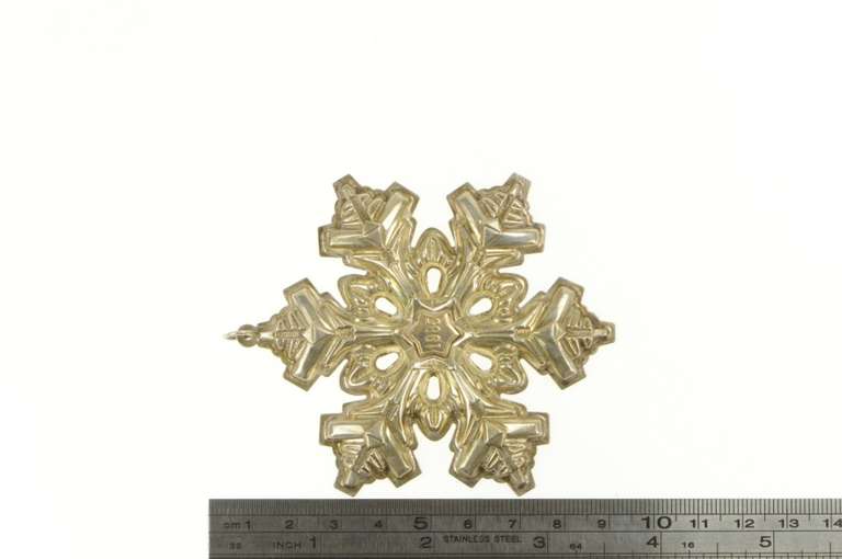 Sterling Silver Gorham Christmas 1985 Snow Flake Ornament