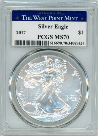 2017 American Silver Eagle in PCGS MS70