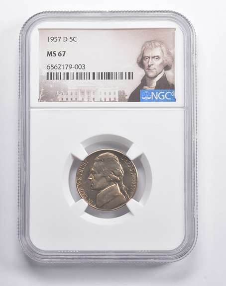 MS67 1957-D Jefferson Nickel NGC