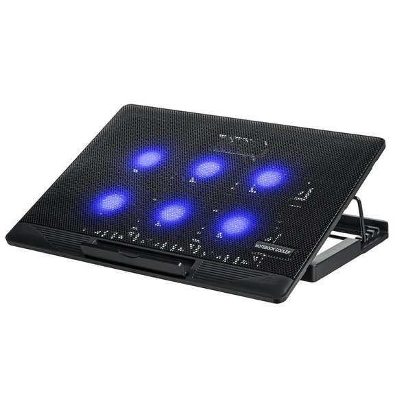 6 Fan Adjustable Laptop Cooling Pad Cooler Portable