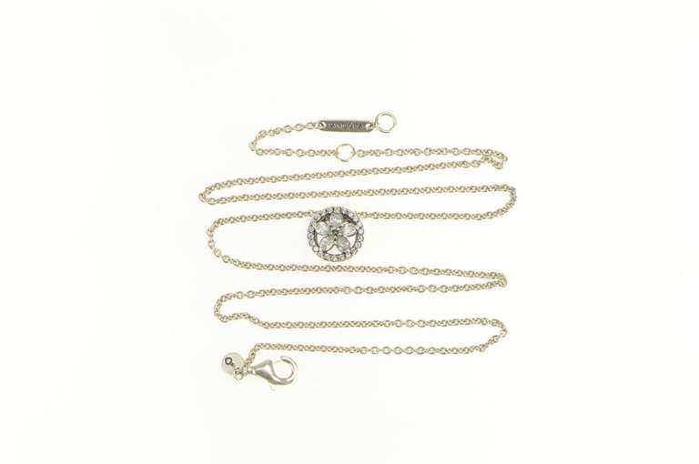 Sterling Silver Pandora Designer Sparkling Snowflake Necklace