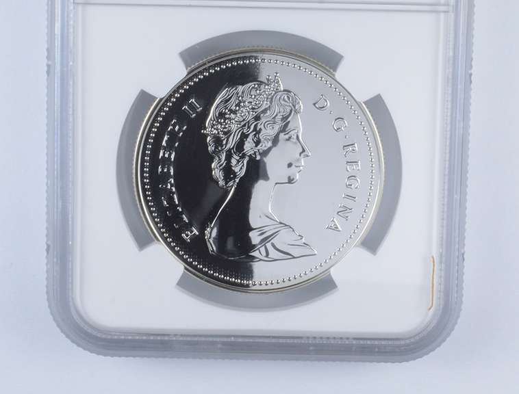 MS70 DPL 1987 Canada $1 Silver - John Davis Expedition - Graded NGC