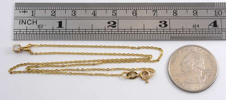 Sweet 15 Point Diamond Pendant on Necklace