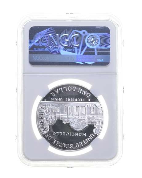PF70UCAM 1993-S Jefferson Architect Of Democracy Commem. Silver $1 NGC