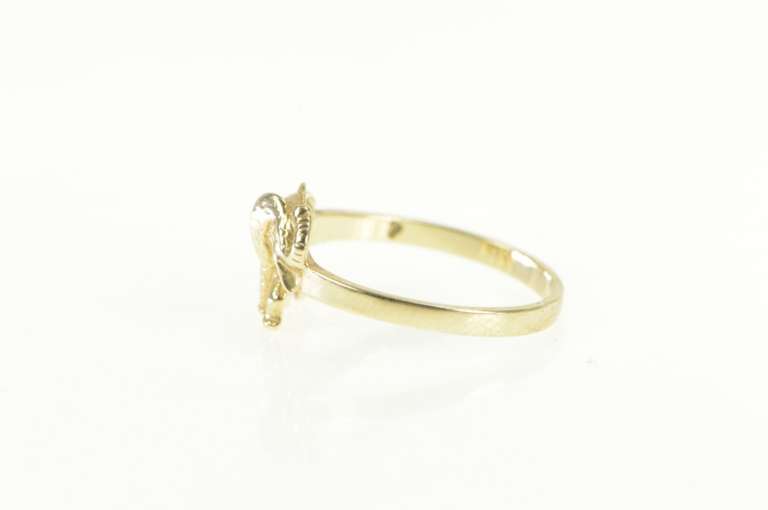 10K Yellow Gold Elephant Strength Symbol Animal Ring