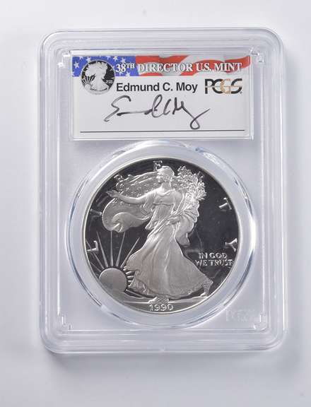 PR69 DCAM 1990-S American Silver Eagle Signed Moy PCGS