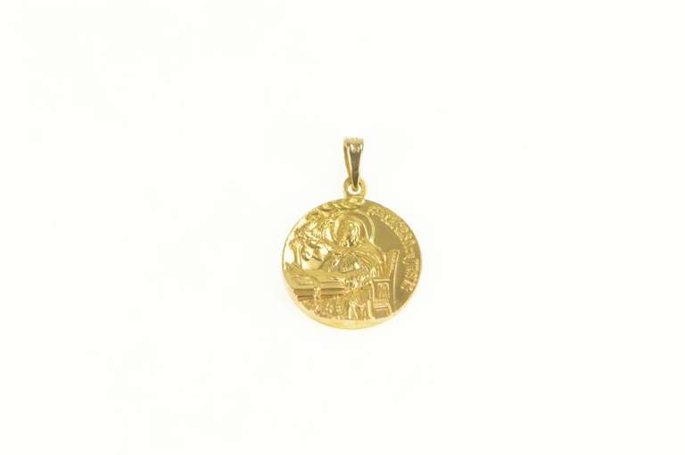 14K Yellow Gold Saint Mother Theresa Patron Saint Charm/Pendant