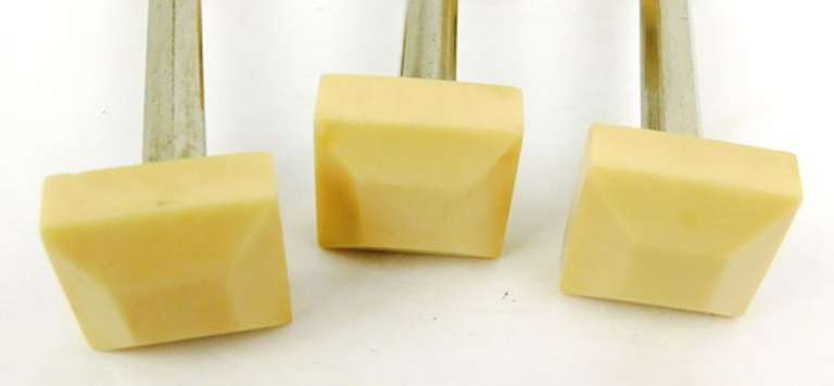 4 Vintage French Ivorine Knife Rests