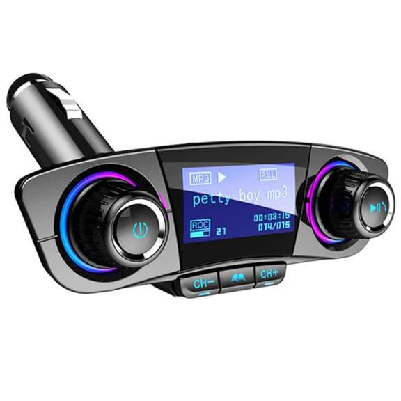 LED Hands Free Wireless Bluetooth 4.0 FM Transmitter