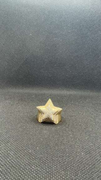 MEN'S HIP-HOP STAR RING 14K YELLOW GOLD WITH 2.50 CT IN DIAMONDS