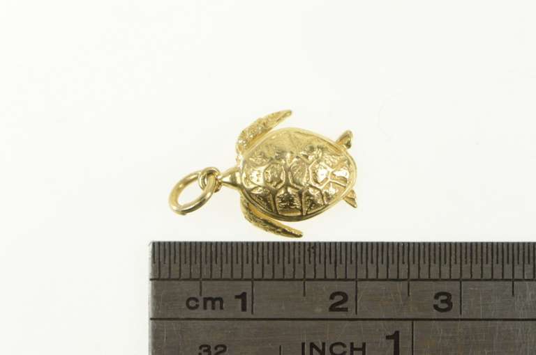 14K Yellow Gold Sea Turtle Animal Ocean Marine Life Charm/Pendant