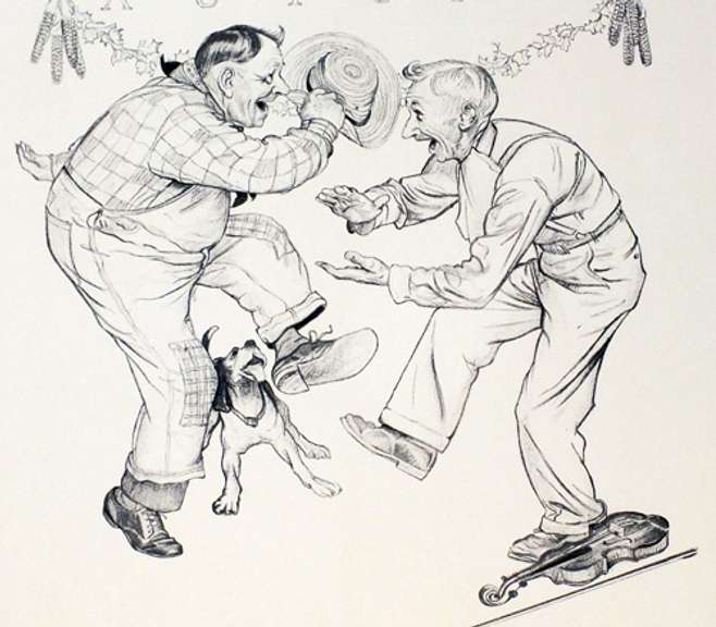 Extremely rare and collectable hand signed Norman Rockwell
