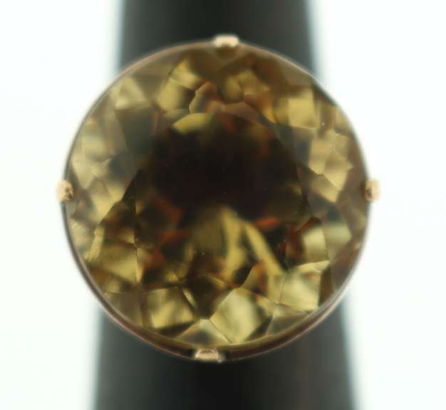 Magnificent Yellow Topaz 18k Gold Ring