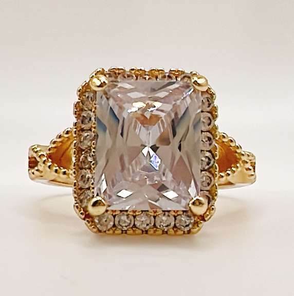 22kt Gold Plated Gemstone Cocktail Ring