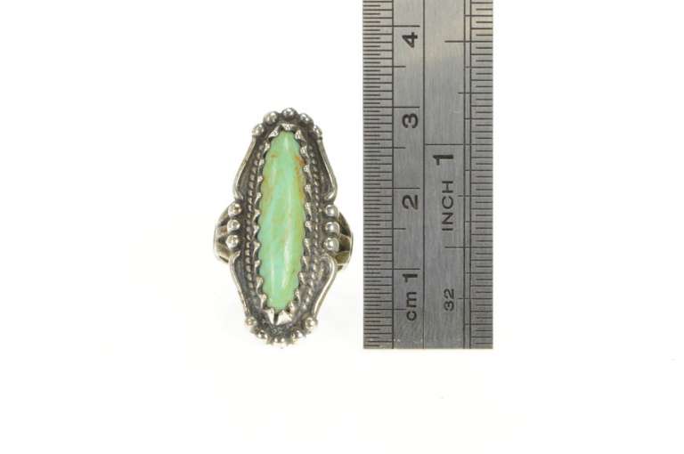 Sterling Silver Southwestern Turquoise Cabochon Statement Ring