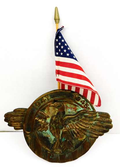 World War II Soldiers Grave Marker & Flag