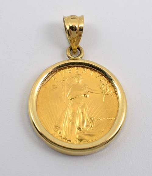 American Eagle $5 Gold Piece Pendant