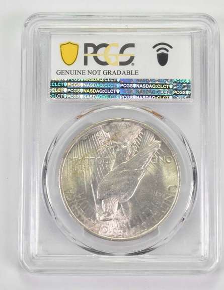 UNC Detail Genuine 1923 Peace Silver $1 VAM 1A Whisker Jaw Top 50 PCGS