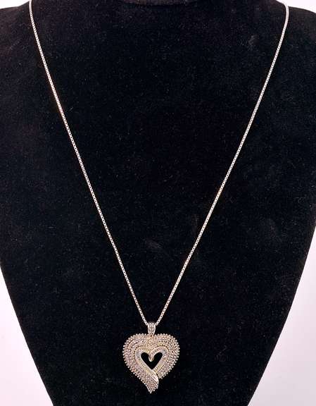 Sterling Necklace With Heart-shaped Pendant