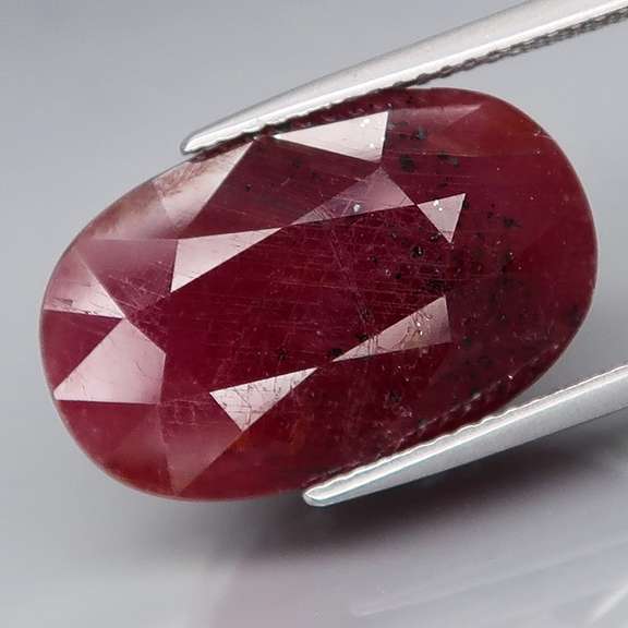Huge violet red 23.61ct unheated Ruby
