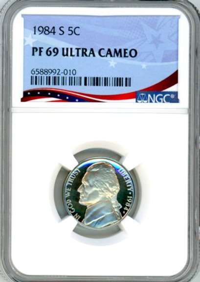 1984-S Jefferson Nickel in NGC PF69 Ultra Cameo