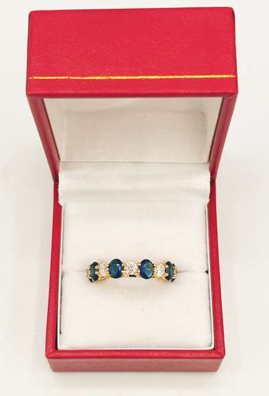 Beautiful Blue Sapphire Eternity Band Ring