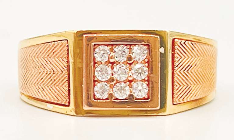 14kt Solid Yellow & Rose Gold Men's Ring