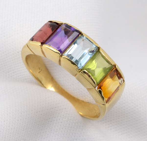 Colorful 14k Stone Ring
