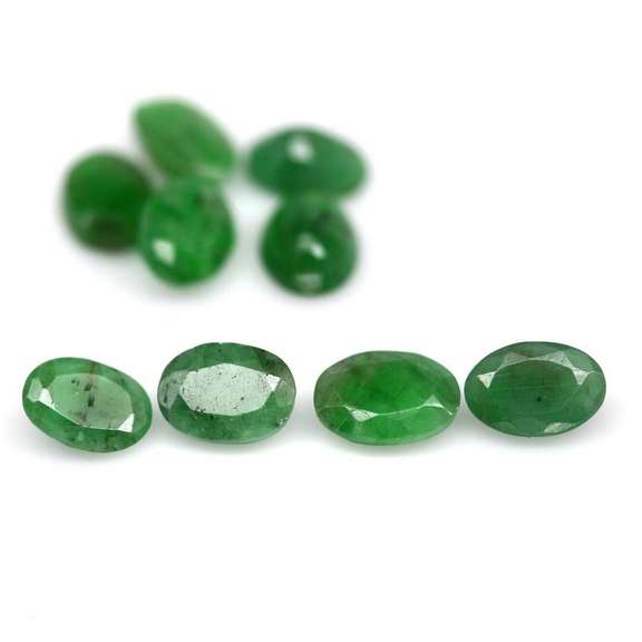 Heavy 8.57ct 9 piece Zambian Emerald set