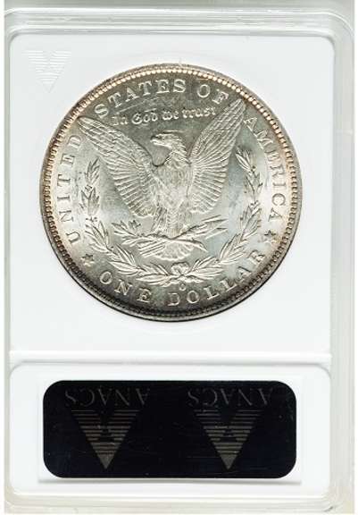 Exceptional BU 1887O Morgan Silver Dollar Old ANACS Holder MS 62!
