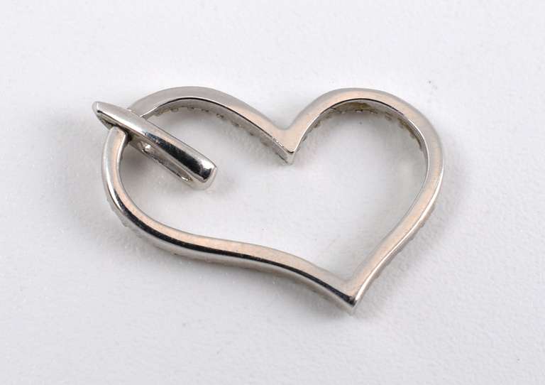 nice Contemporary White Gold Diamond Heart