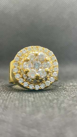 NEW MENS 14K YELLOW GOLD 5.50 CARAT DIAMOND CHAMPIONSHIP STYLE RING