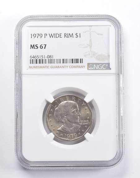 MS67 1979-P Susan B. Anthony Dollar Wide Rim NGC