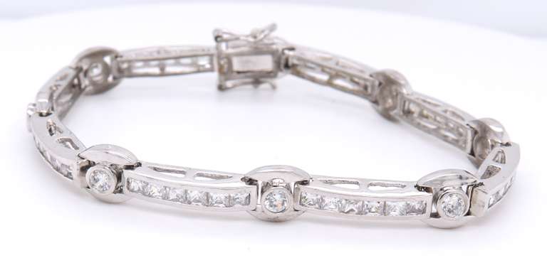 925 Sterling Silver Cubic Zirconia Bracelet