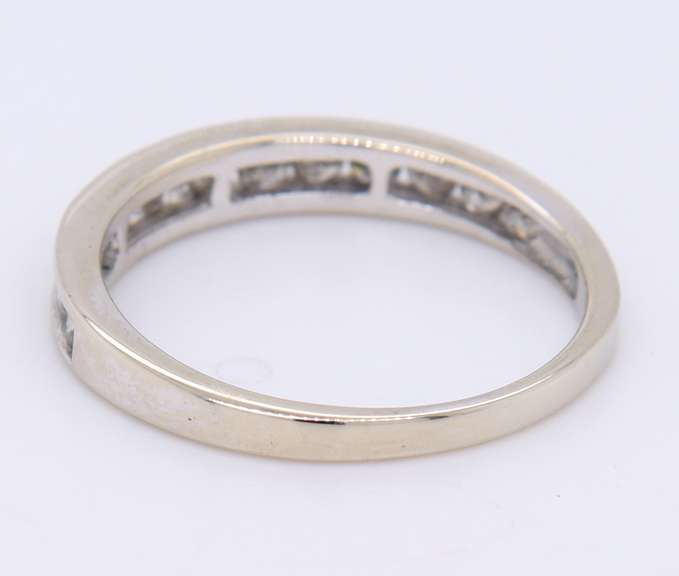 Sparkling White Gold Stackable Diamond Band