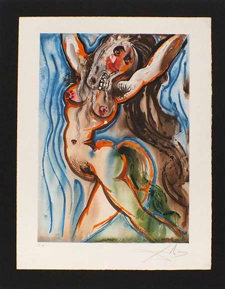 Original hand signed Dali embossed lithograph