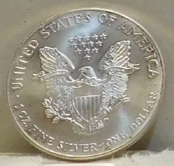 1992 Silver Eagle, 1 Troy oz .999 Silver