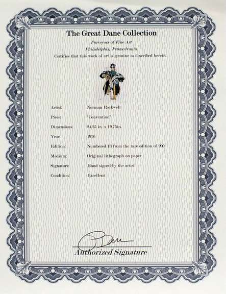 Extremely rare and collectable hand signed Norman Rockwell Norman Rockwell Convention