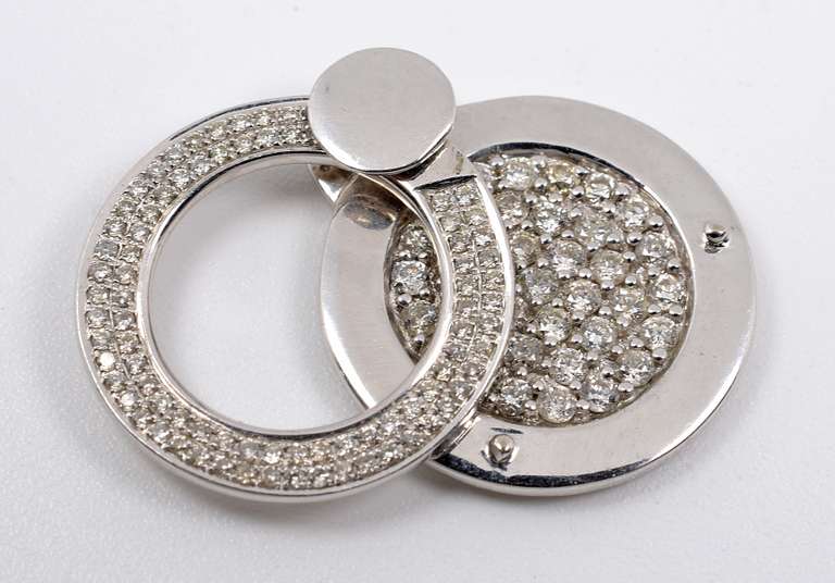 Unique 14k Diamond Pendant with Movement