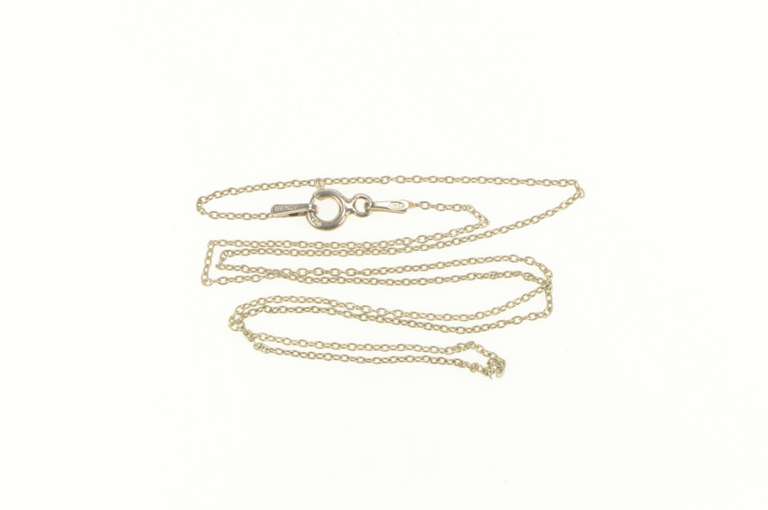 Sterling Silver 0.8mm Cable Chain Classic Oval Link Necklace
