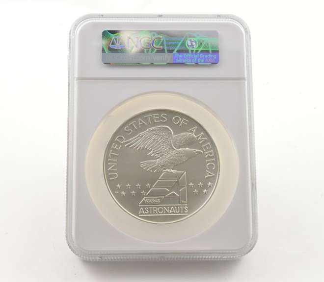MS69 (1989) P Astronaut US Flag Young Astronauts SWO-20811A Silver NGC