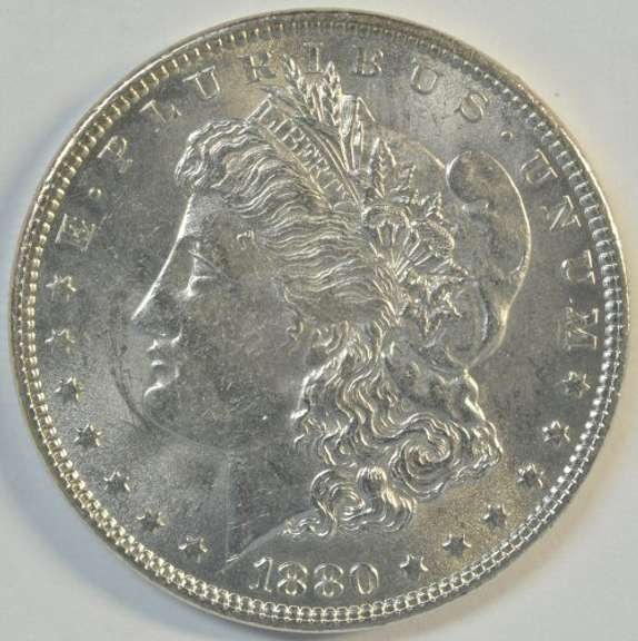 Very Choice BU 1880 Morgan Silver Dollar. Nice