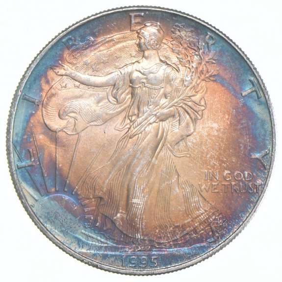 1995 American Silver Eagle Toned