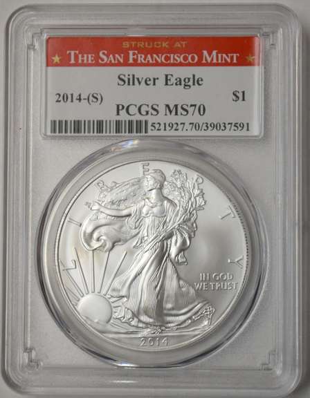 2014-(S) American Silver Eagle PCGS MS70