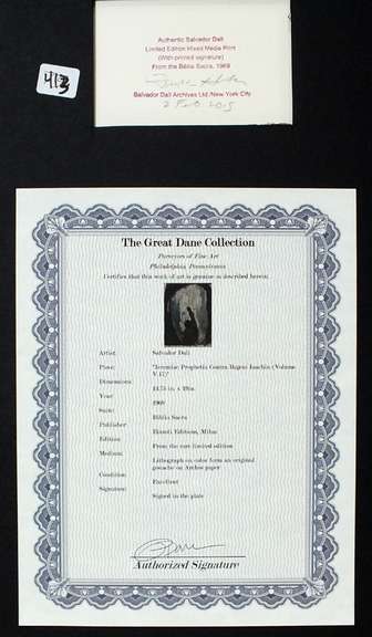 Very collectable Dali from Bible Sacra series.1969