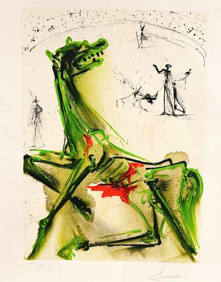 Original hand signed Dali embossed lithograph