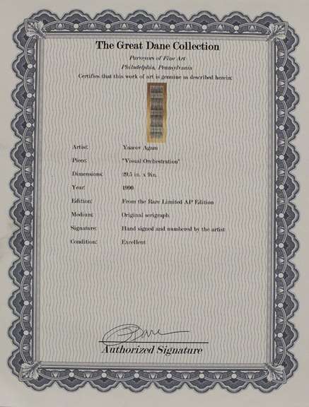 Original rare limited edition Agam. Hand signed by the artist