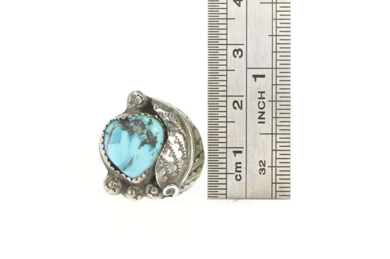 Sterling Silver Turquoise Southwestern Handmade Statement Ring