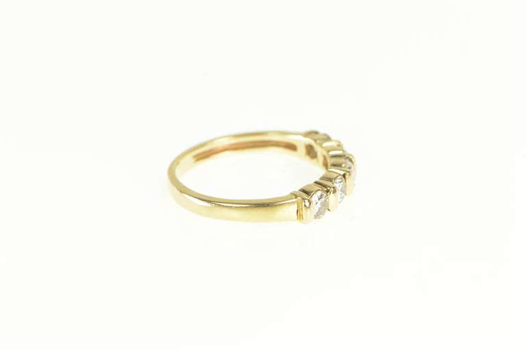 14K Yellow Gold 0.40 Ctw Diamond Classic Wedding Band Ring