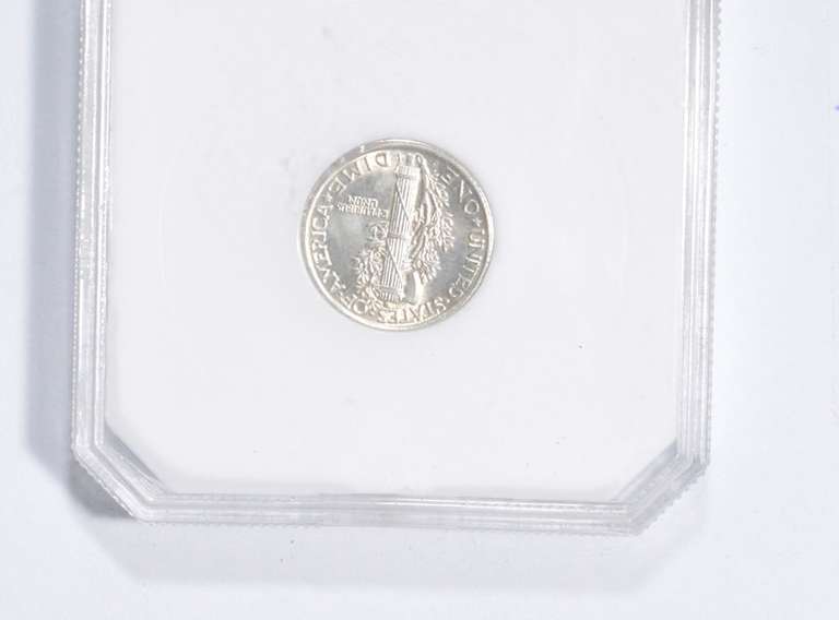 MS65 1918-D Mercury Silver Dime - Full Split Bands - Graded PCI